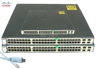 32 Gbps Used Cisco Switches WS-C3750G-48PS-E 48 Port Gigabit PoE 4 X SFP Network