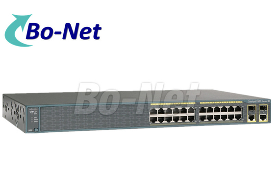 Managed Network 24port Cisco POE Switch With Rack Mountable 1U Enclosure WS-C2960+24LC-L