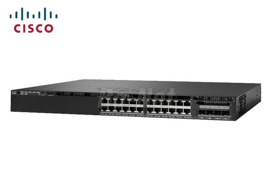 24 Port POE Cisco Managed Switch , Cisco Ethernet Switch 4x1G Uplink IP Base WS-C3650-24PS-S