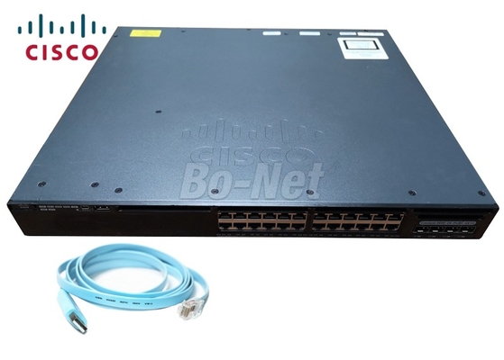 24 Port POE Cisco Managed Switch , Cisco Ethernet Switch 4x1G Uplink IP Base WS-C3650-24PS-S