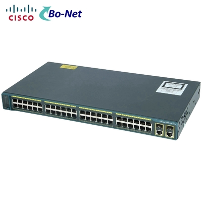 Cisco WS-C2960+48TC-L 2960 Plus 48 10/100 + 2 T/SFP LAN Base 48 Ports Ethernet Lan Base Switch