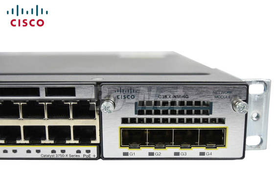 Catalyst 3750X Used Cisco Switches WS-C3750X-24P-S 24 Port Gigabit PoE Network